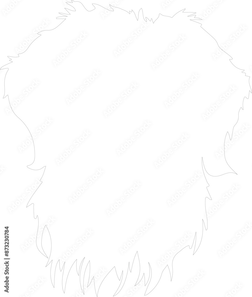 Fototapeta premium Black Russian Terrier outline