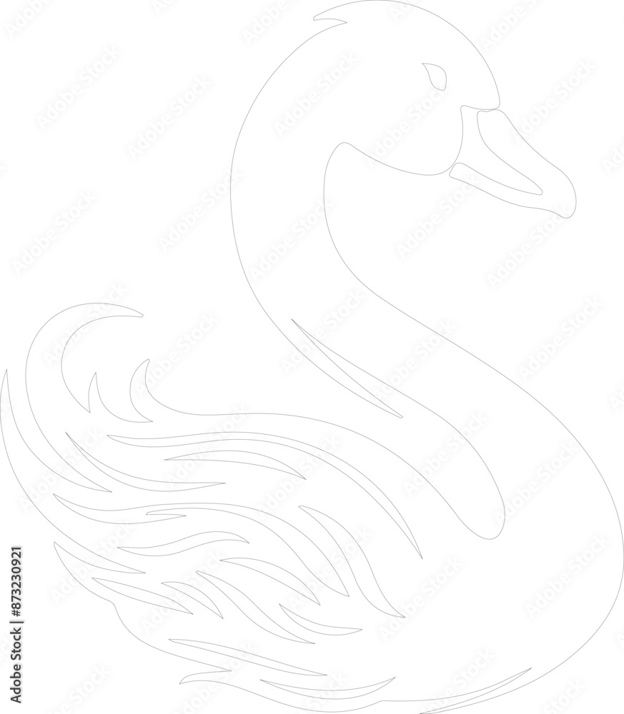 black swan outline black swan outline