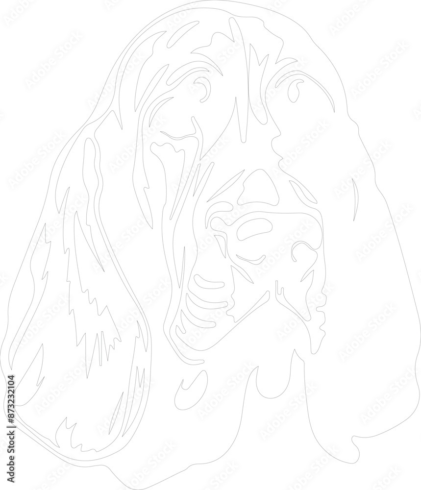 Bloodhound outline Bloodhound outline