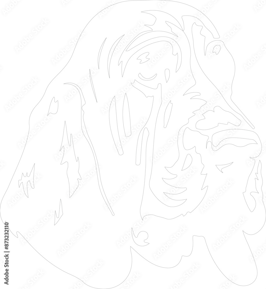 bloodhound outline bloodhound outline