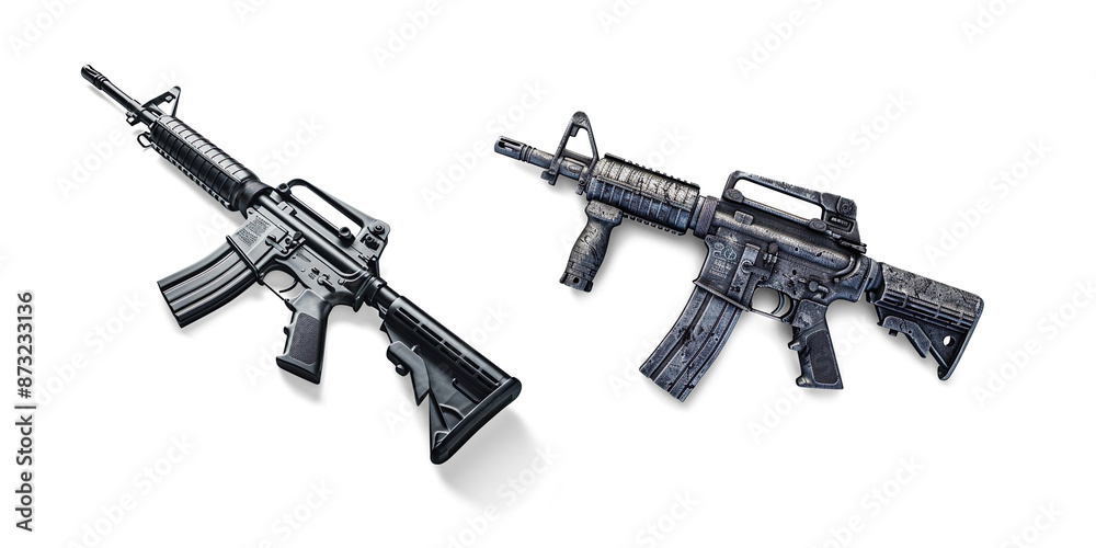 M16 Rifle Image on Transparent Background M16 Rifle Image on Transparent Background