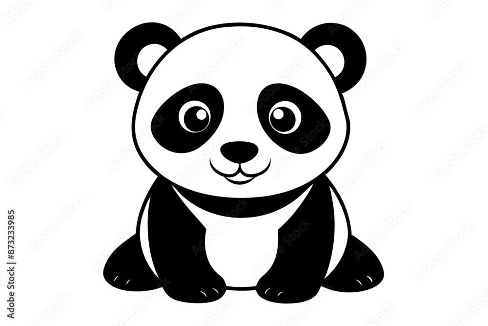 panda silhouette vector illustration panda silhouette vector illustration