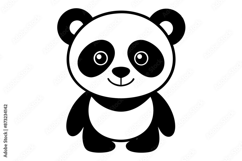 panda silhouette vector illustration panda silhouette vector illustration