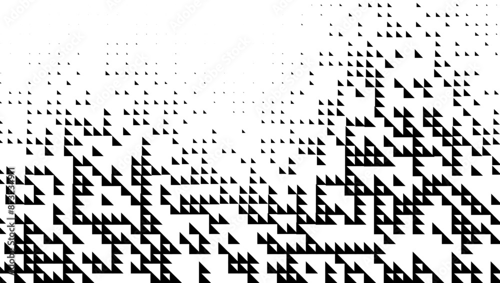 Black and white abstract geometric halftone pattern. Fully editable vector element. Vector Format Illustration Black and white abstract geometric halftone pattern. Fully editable vector element. Vector Format Illustration