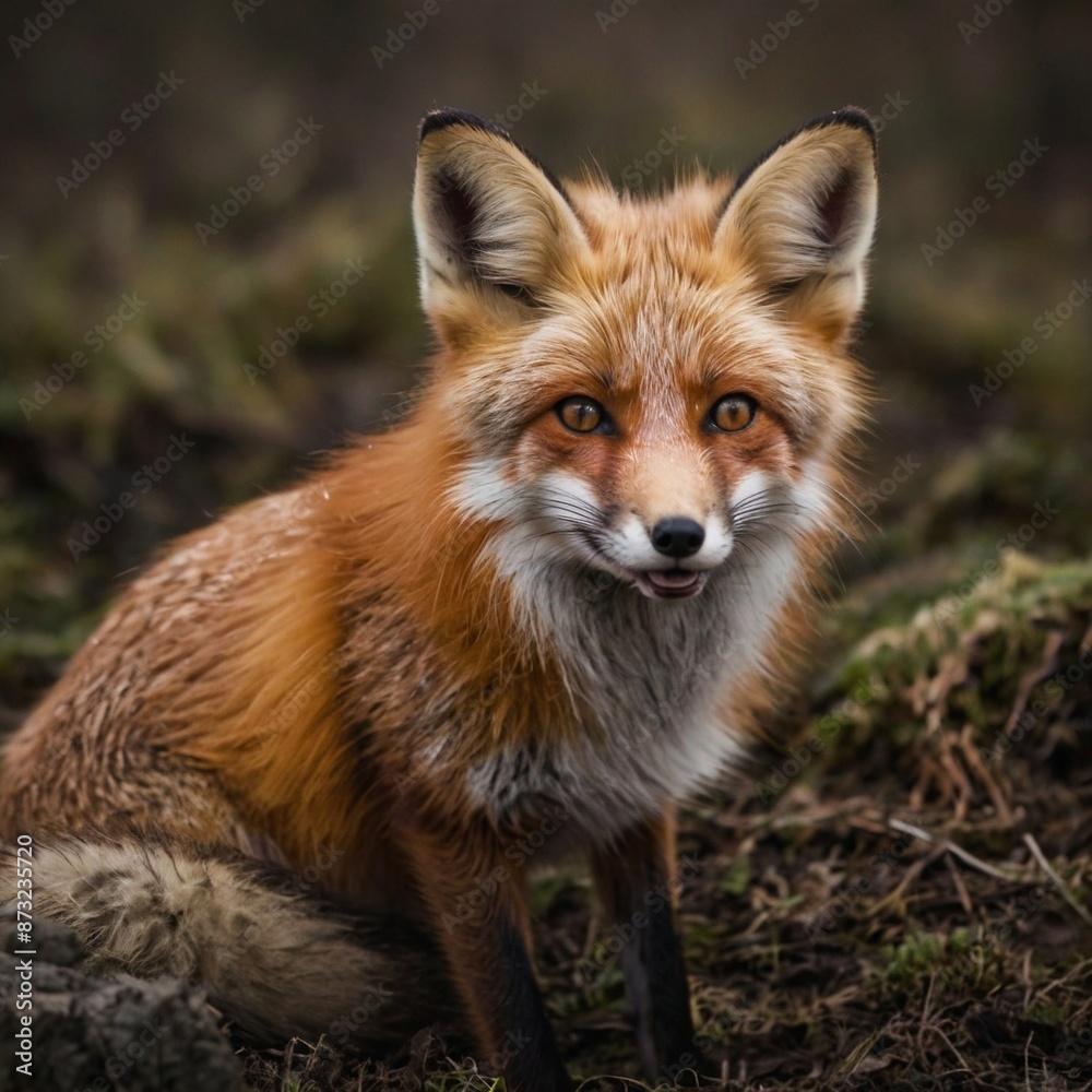 Obraz premium cool orange forest fox