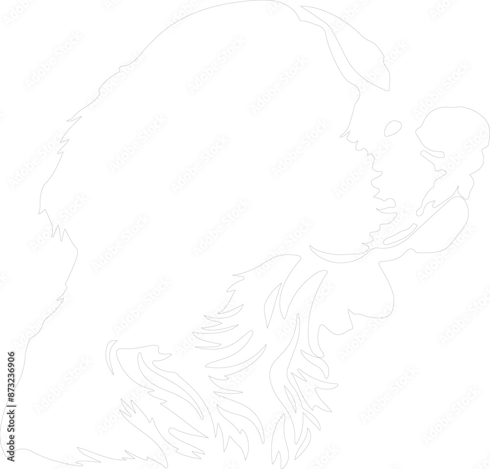 Brittany Spaniel outline Brittany Spaniel outline