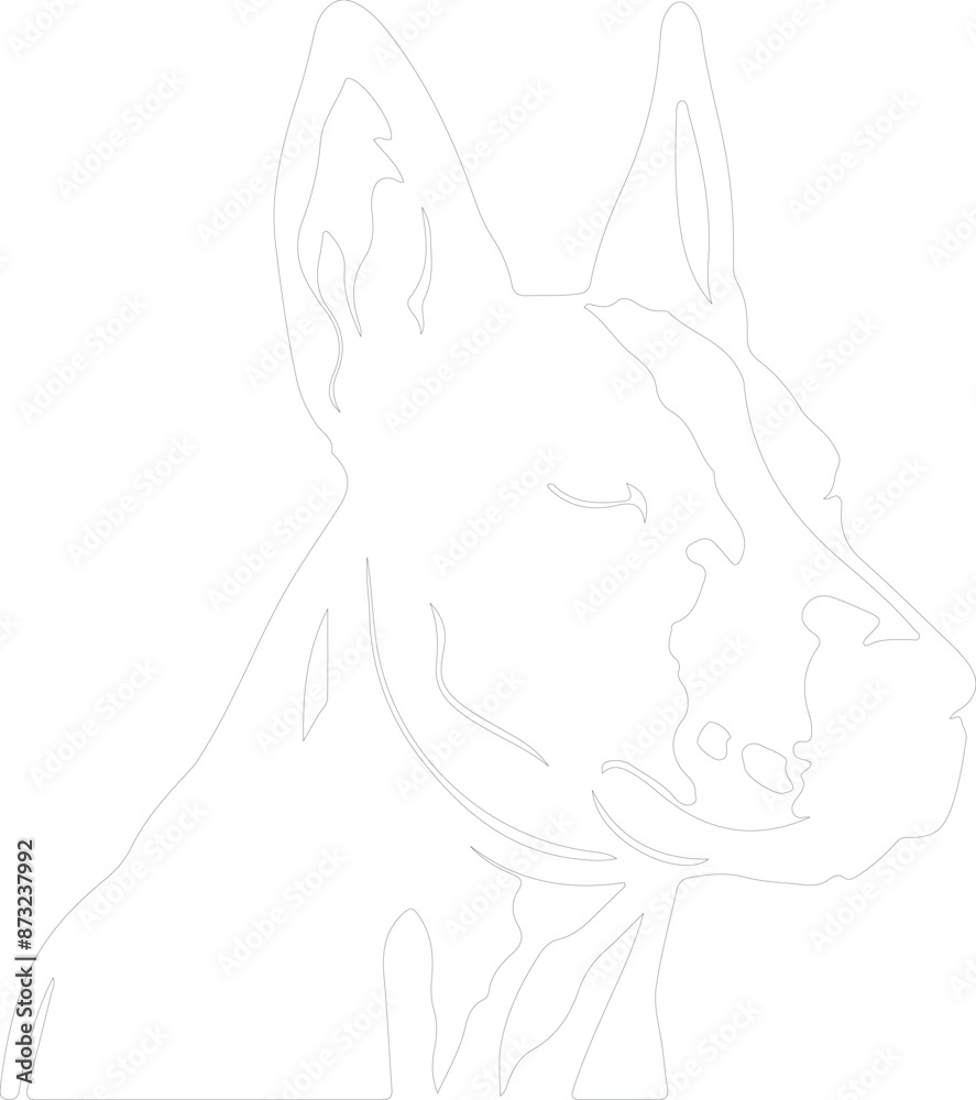 Bull Terrier outline Bull Terrier outline