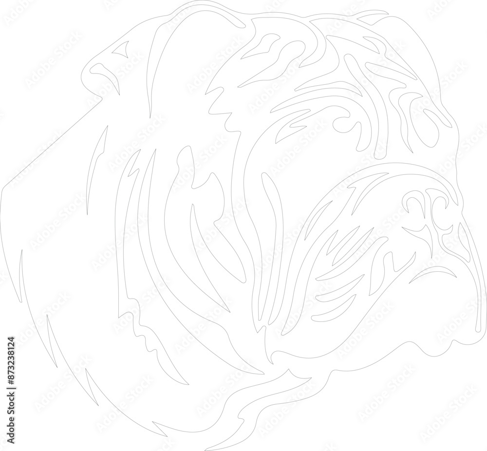Fototapeta premium Bulldog outline