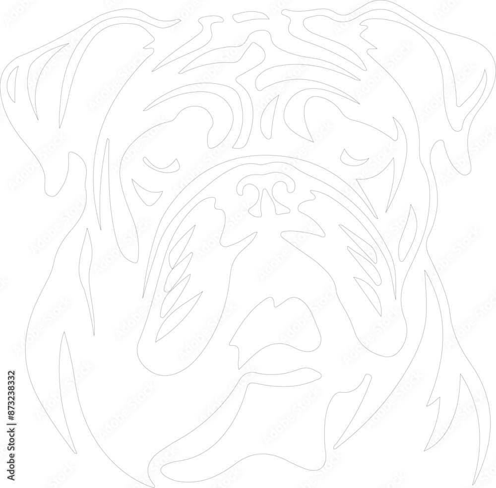 Bulldog outline Bulldog outline