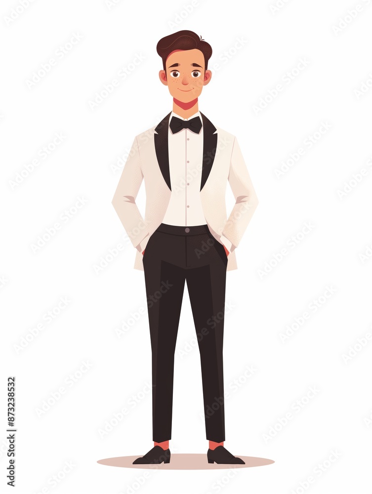 Actor male, Full body character, Vector illustration, Clip art, Arts and Entertainment, isolated on white background Actor male, Full body character, Vector illustration, Clip art, Arts and Entertainment, isolated on white background