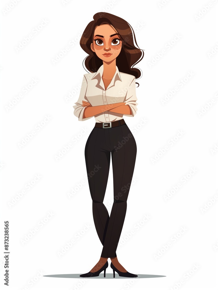 Actress female, Full body character, Vector illustration, Clip art, Arts and Entertainment, isolated on white background Actress female, Full body character, Vector illustration, Clip art, Arts and Entertainment, isolated on white background
