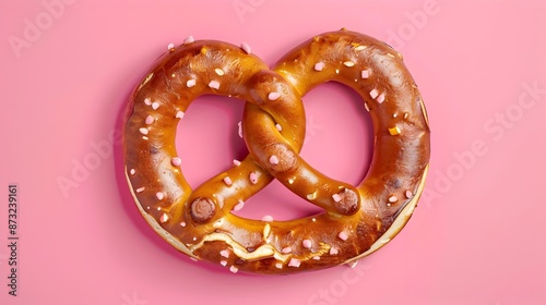 Monotone Themed Pretzel with Minimalist Close-up Shot