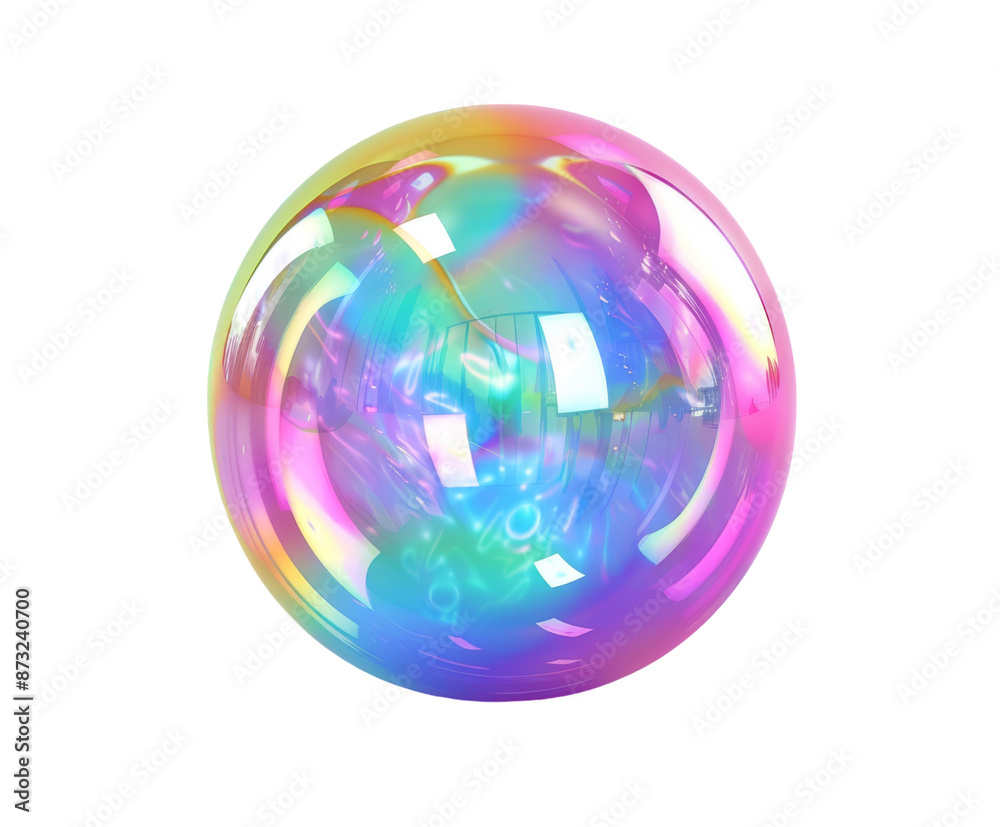 Colorful soap bubble with iridescent surface, isolated on white. Colorful soap bubble with iridescent surface, isolated on white.