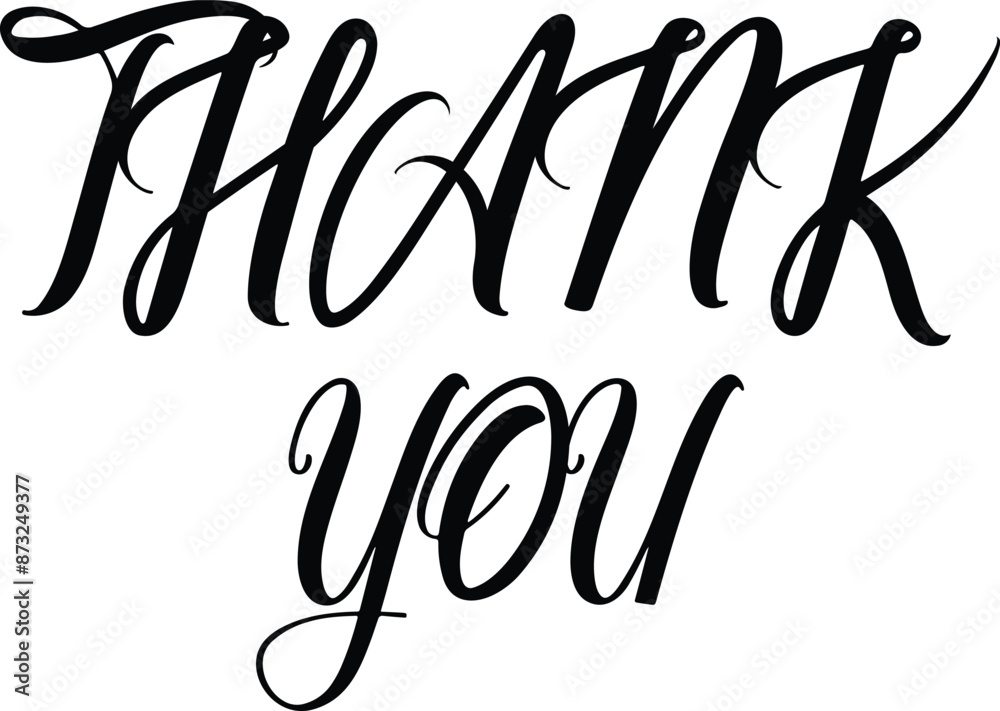 Thank You. Hand lettering Thank You for holiday Thanksgiving Day, vintage graphic, banner, poster. Greeting card calligraphy thank you, postcard for holiday Thanksgiving Day. Vector Illustration Thank You. Hand lettering Thank You for holiday Thanksgiving Day, vintage graphic, banner, poster. Greeting card calligraphy thank you, postcard for holiday Thanksgiving Day. Vector Illustration