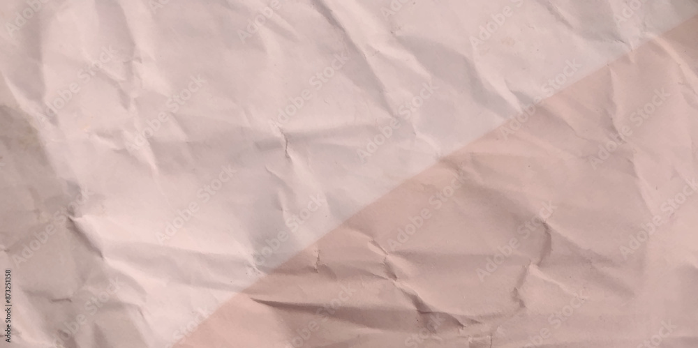 Fototapeta premium Crumpled paper texture background vector. Rough crumpled texture surface of retro old vintage classic grunge paper.