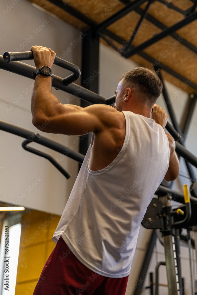 Guy doing pullups