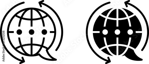 Translate icon , vector illustration