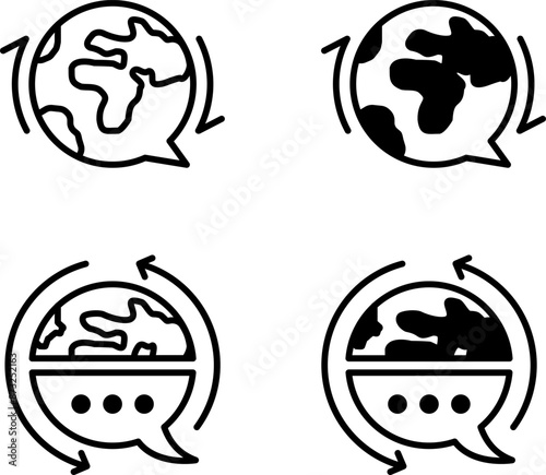 Translate icon , vector illustration