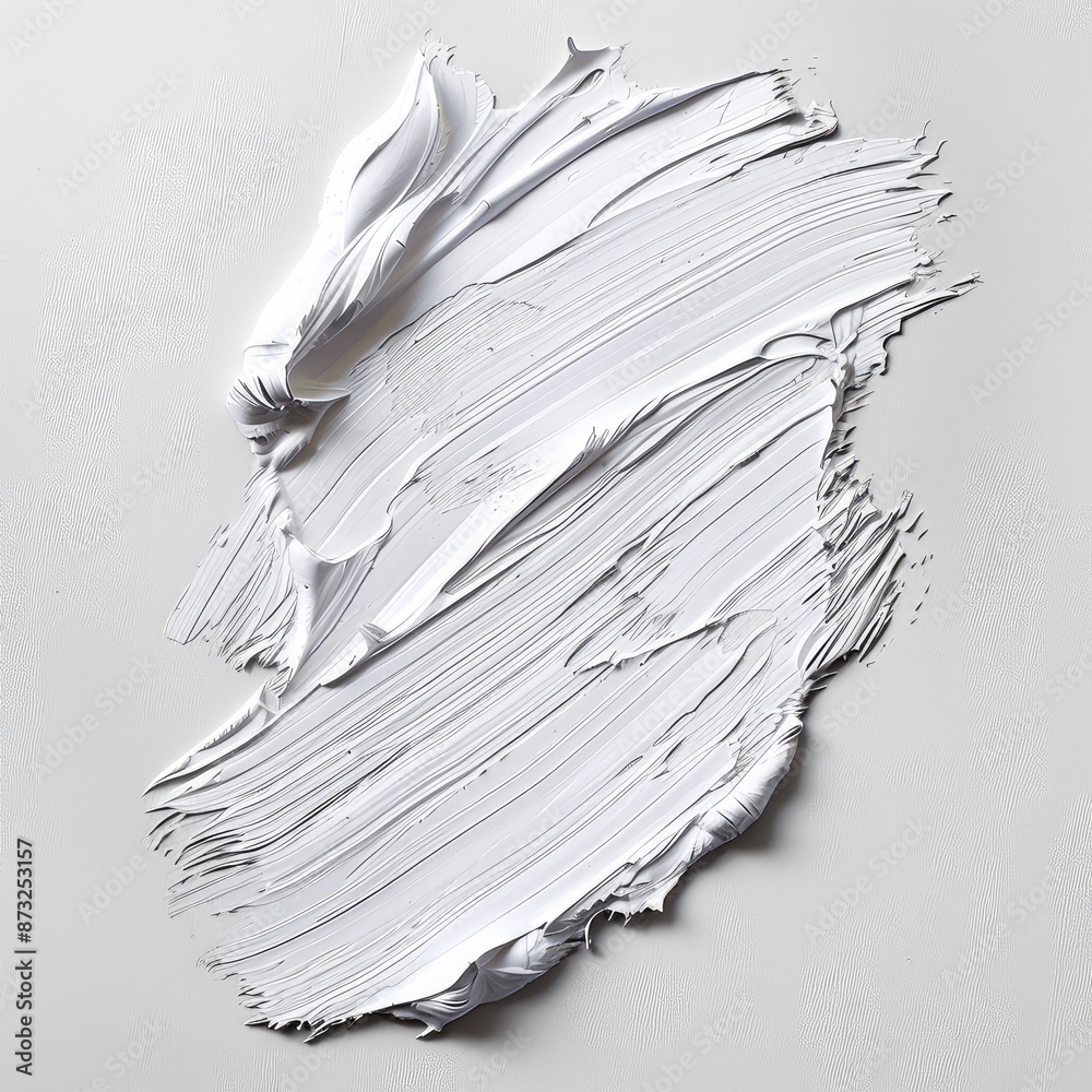 Minimalist White Brushstroke on Crisp Background Minimalist White Brushstroke on Crisp Background