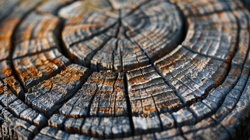 Fototapeta premium Old wooden texture background. Macro shot. 