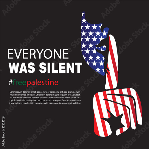 Free gaza free palestine - vector background, poster, slogan, t-shirt design.