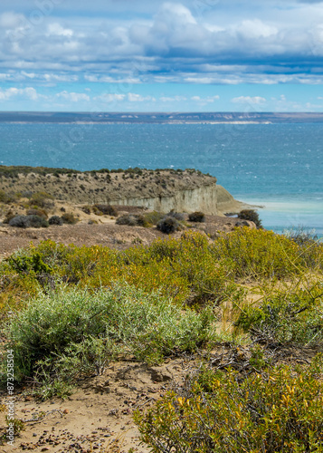 New gulf landscape, puerto madryn, chubut, argentina photo