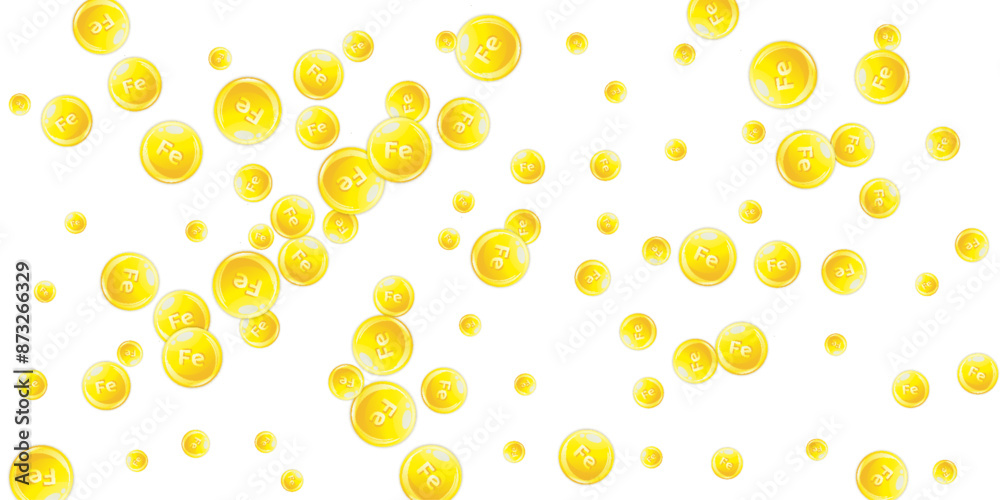 Ferritin round droplets scattered randomly. Ferritin round droplets scattered randomly.