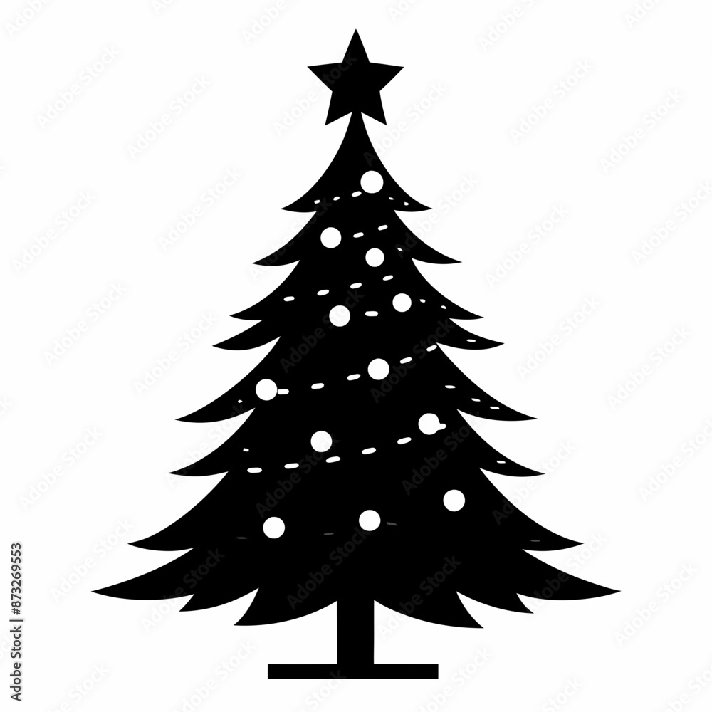 christmas tree black vector silhouette christmas tree black vector silhouette