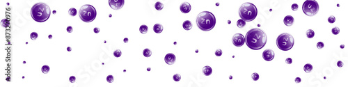 Zinc round capsules scattered randomly.