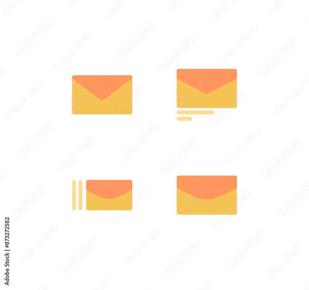 Envelope and mail icon and flat line symbol.
Envelope and mail icon and flat line symbol.