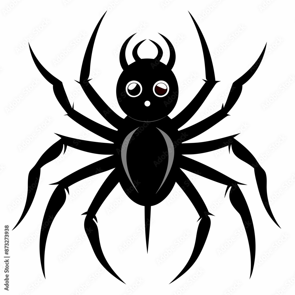 Halloween spider black vector silhouette Halloween spider black vector silhouette