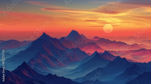 mountain landscape photography at sunset, best places to photograph mountains at sunset, mountain sunset landscape painting, mountain landscape silhouette at sunset