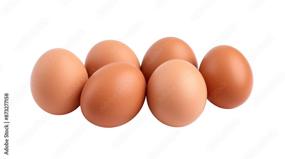 Brown eggs, isolated on white transparent background. Brown eggs, isolated on white transparent background.