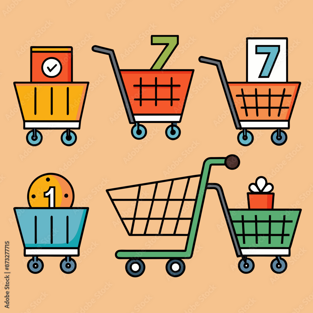 shopping cart icon flat illustration shopping cart icon flat illustration