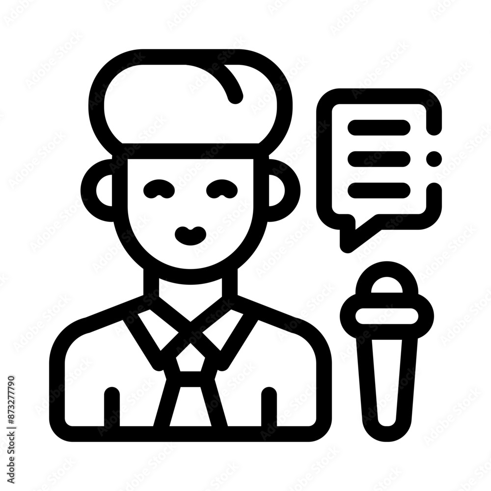 news reporter line icon news reporter line icon