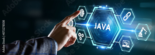 Software, web development, programming concept. Programming languages java and program. Software development.