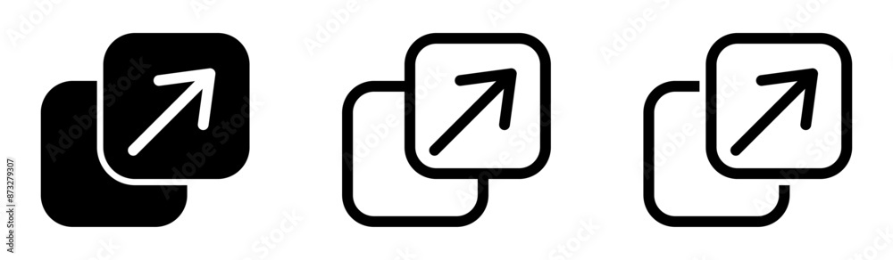Resize vector icon set. Maximize or extend image icons Resize vector icon set. Maximize or extend image icons