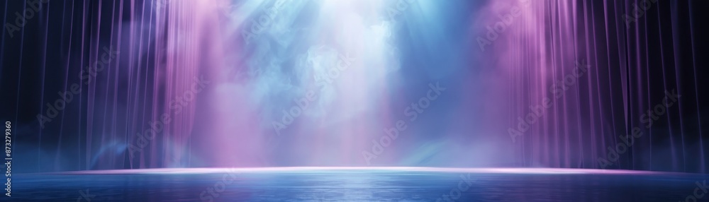 Fototapeta premium Mesmerizing abstract light background with ethereal pink, blue, and purple hues, creating a serene and mystical atmosphere.