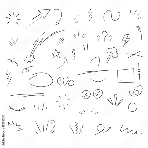 Line movement element, emotion effect decoration icon.