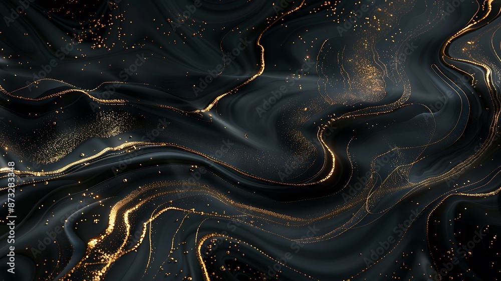 Minimalistic black background with thin gold lines, luxurious and modern, ultra HD high quality Minimalistic black background with thin gold lines, luxurious and modern, ultra HD high quality
