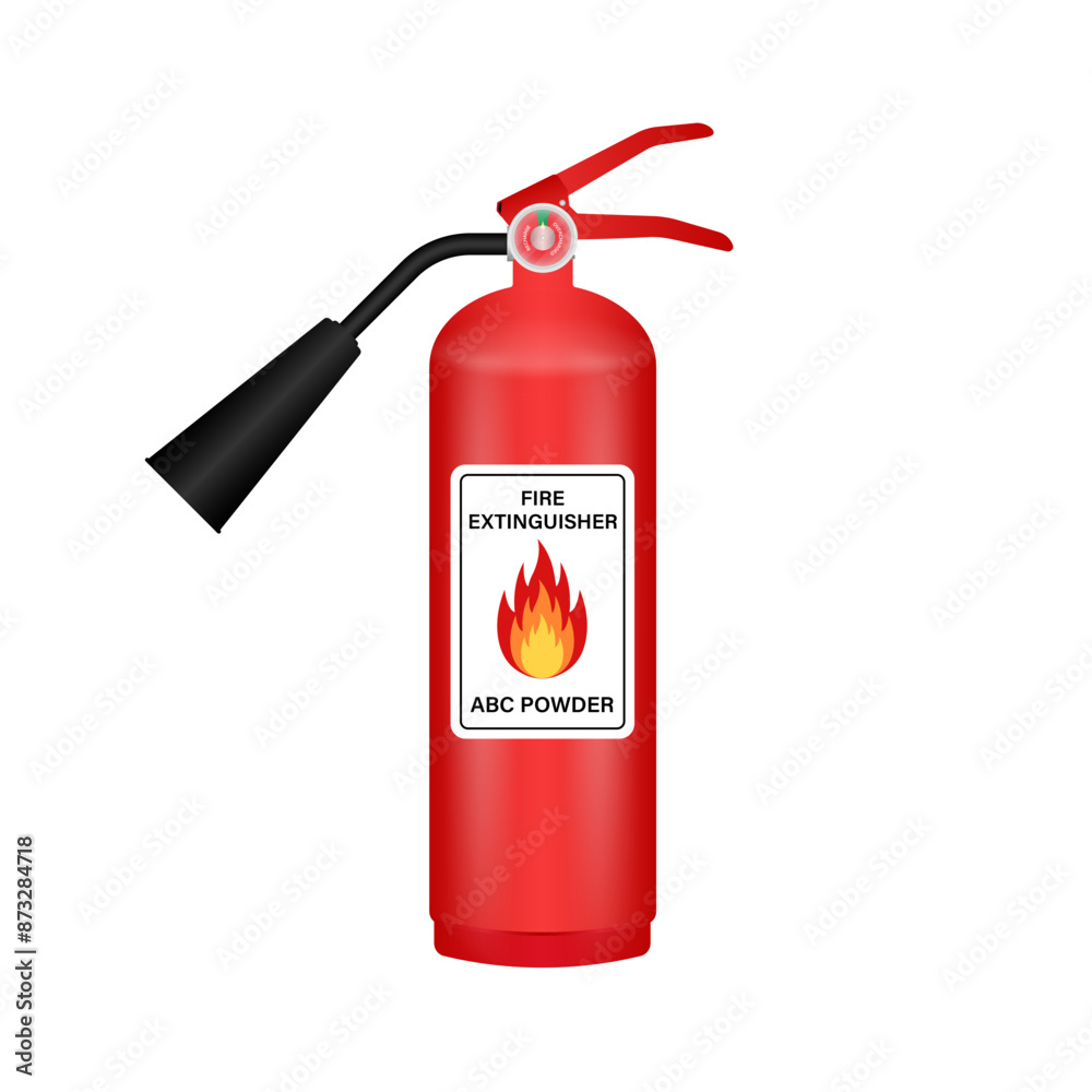 Fire Extinguisher Vector Illustration Isolated on White Background. Fire Extinguisher Vector Illustration Isolated on White Background.