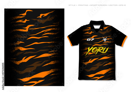 sporty tiger stripes background banner design sublimation jersey design camouflage pattern texture grunge abstract halftone vector illustration car wrap livery