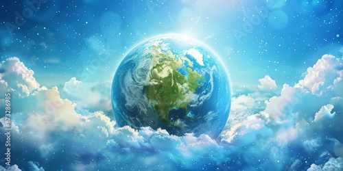 world ozone day Poster design, realistic, HD, copy space right - generative ai © Nia™