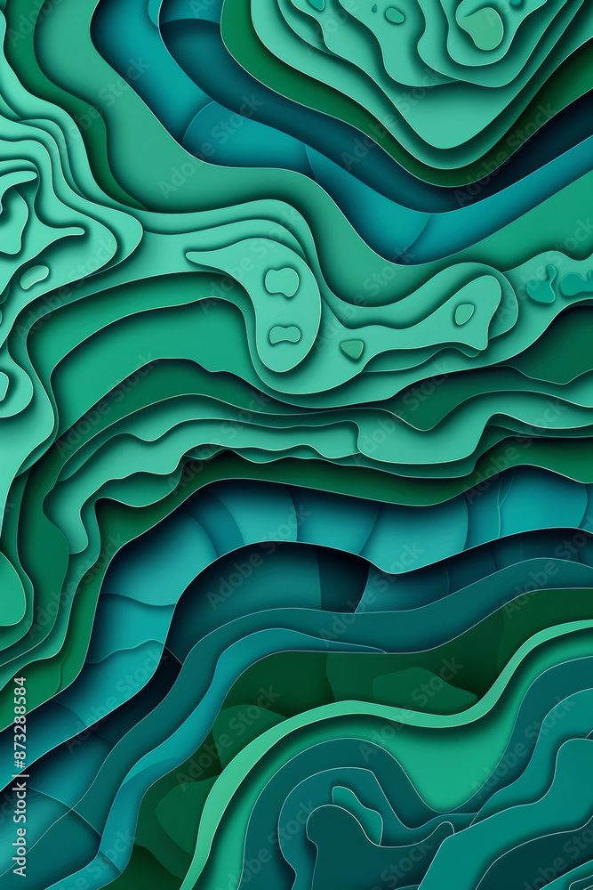 Abstract 3D Terrain Pattern with Blue Hues Abstract 3D Terrain Pattern with Blue Hues