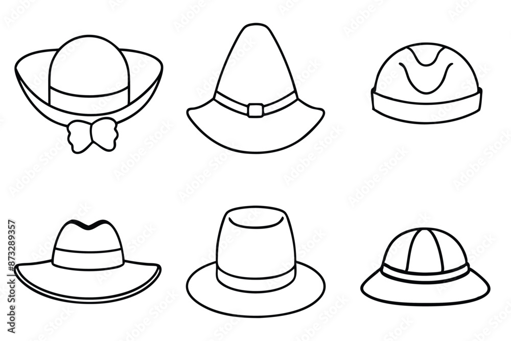 Hat Line Art Creative Linear Drawing Hat Line Art Creative Linear Drawing