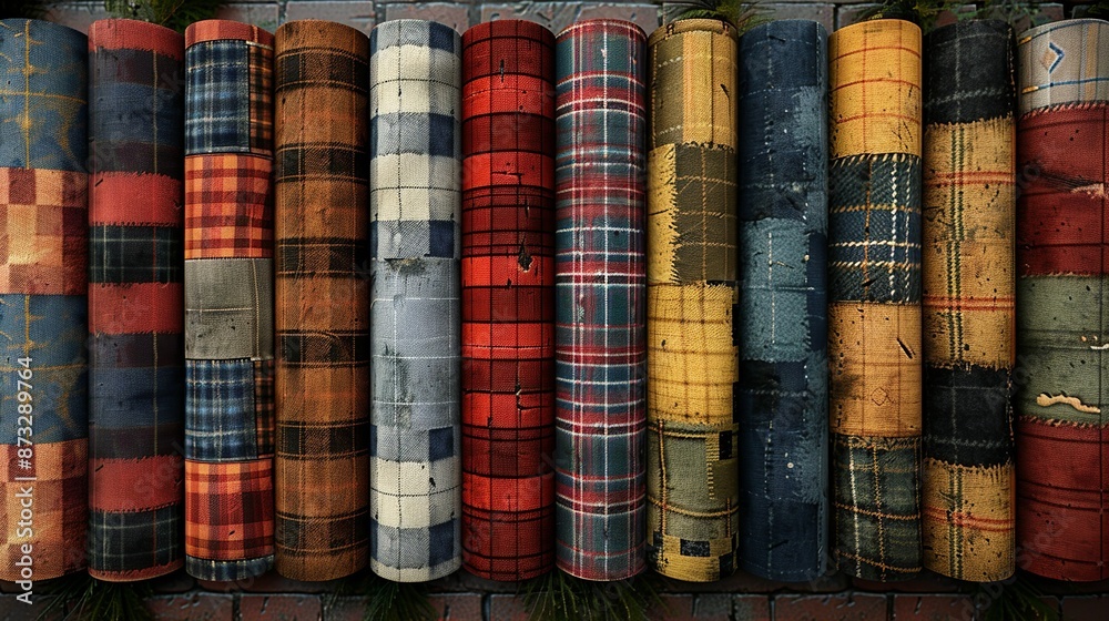 Combine plaid patterns with typography for fashion-themed graphics. , Minimalism, Combine plaid patterns with typography for fashion-themed graphics. , Minimalism,