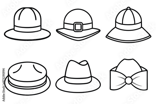 Hat Line Art Fine Detailed Icon