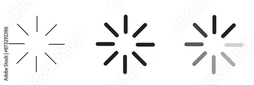 Loading icon set. Load circular. Loader buffer sign