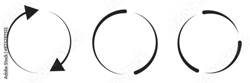 Loading icon set. Load circular. Loader buffer sign