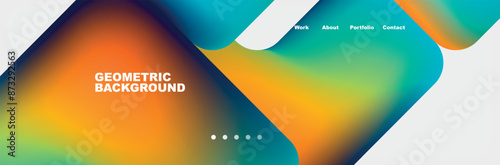 Square internet web page design template. Vector Illustration For Wallpaper, Banner, Background, Card, Book Illustration, landing page